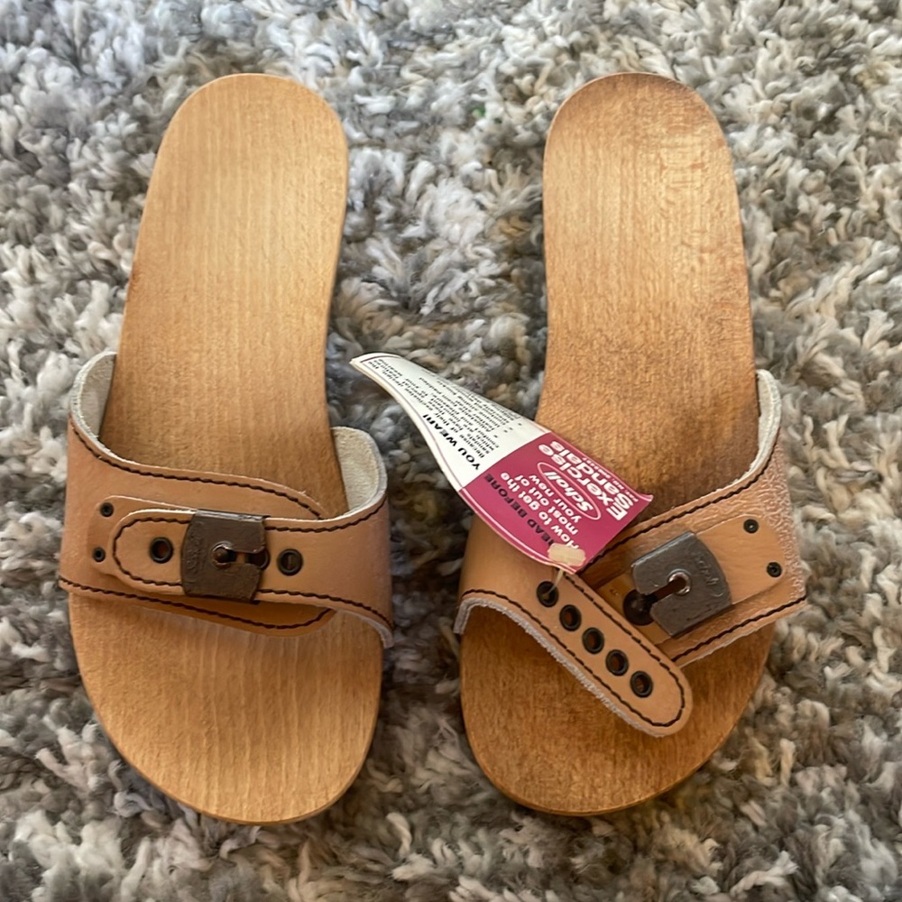 NWT Natural Wheat 1970’s Vintage Dr. Scholl’s Exercise Sandal Size 6